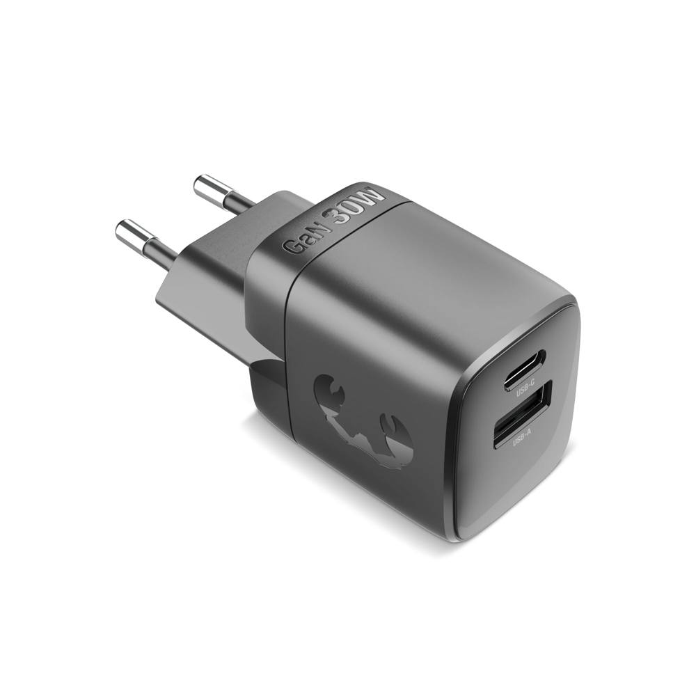 Fresh 'n Rebel 30W Snellader GaN USB-C &amp; USB-A - Donker Grijs