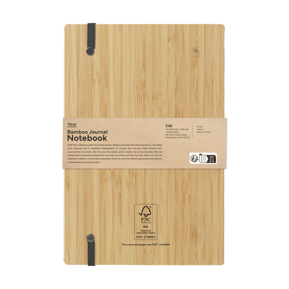 Bamboo Journal Naked Spine Notebook A5 notitieboek