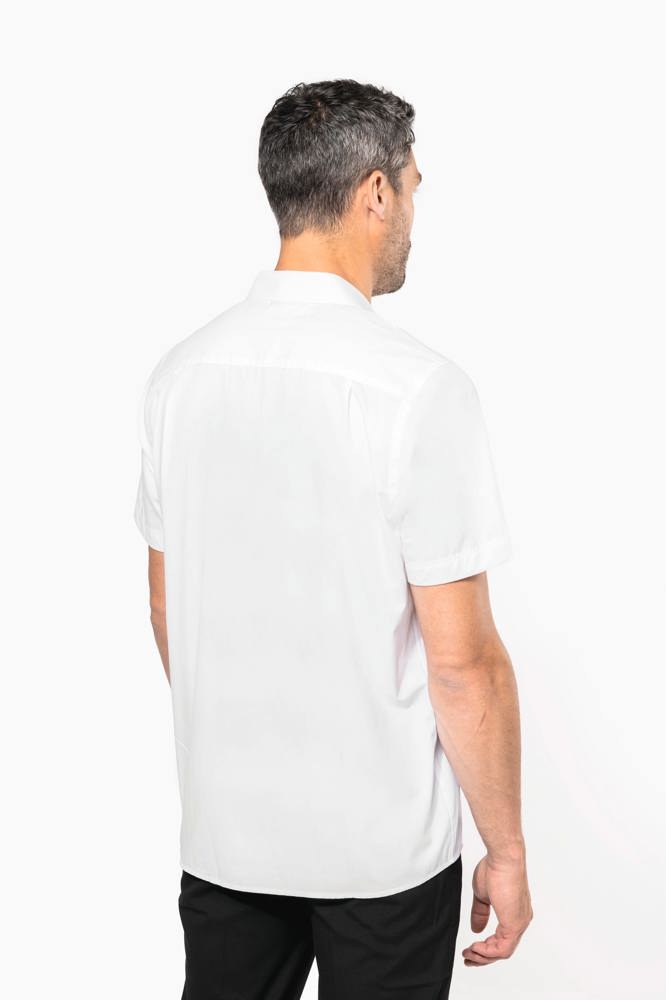 K543C - Heren poplin overhemd korte mouwen