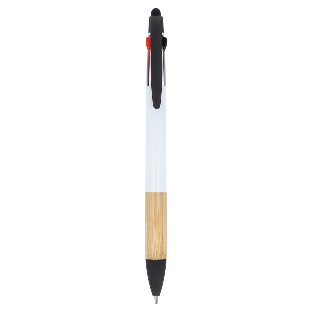 3-kleuren pen met bamboe grip