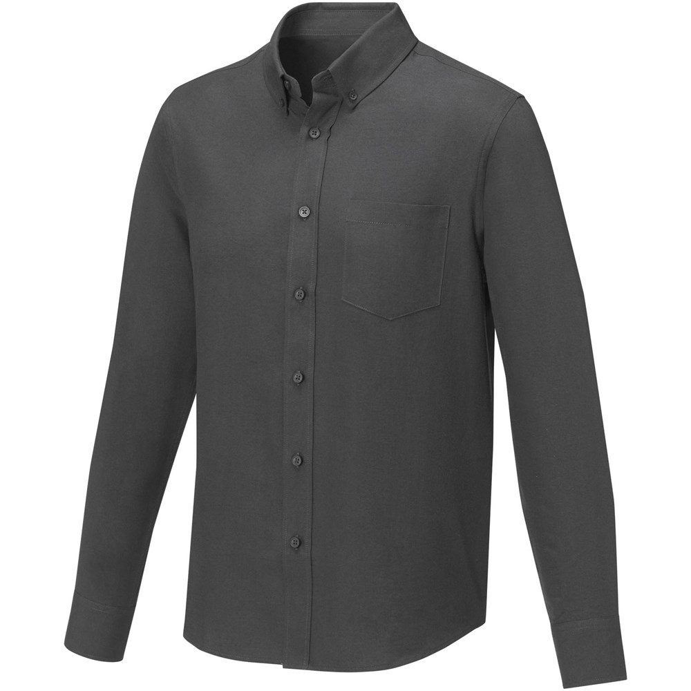 Pollux 130 g/m² herenoverhemd met lange mouwen - Stormgrijs
