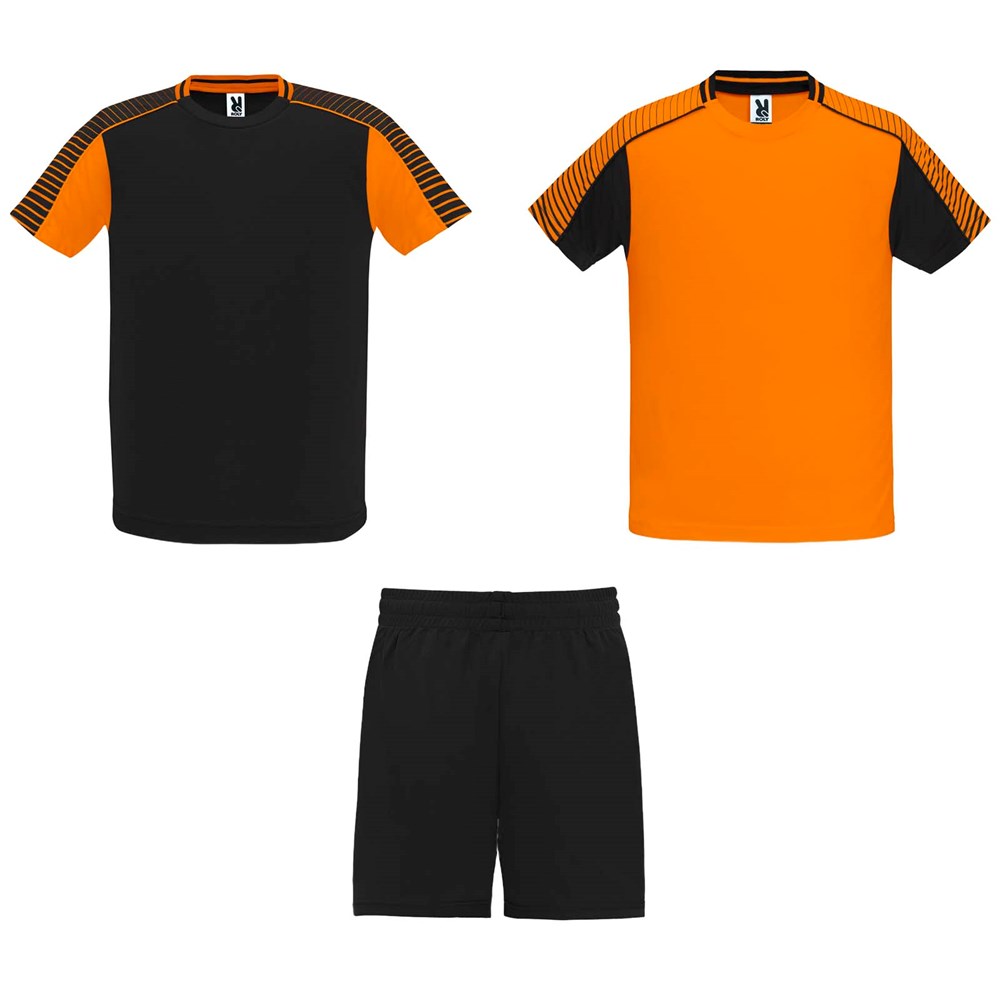 Juve 140 g/m² sportset voor kinderen - Oranje, Zwart
