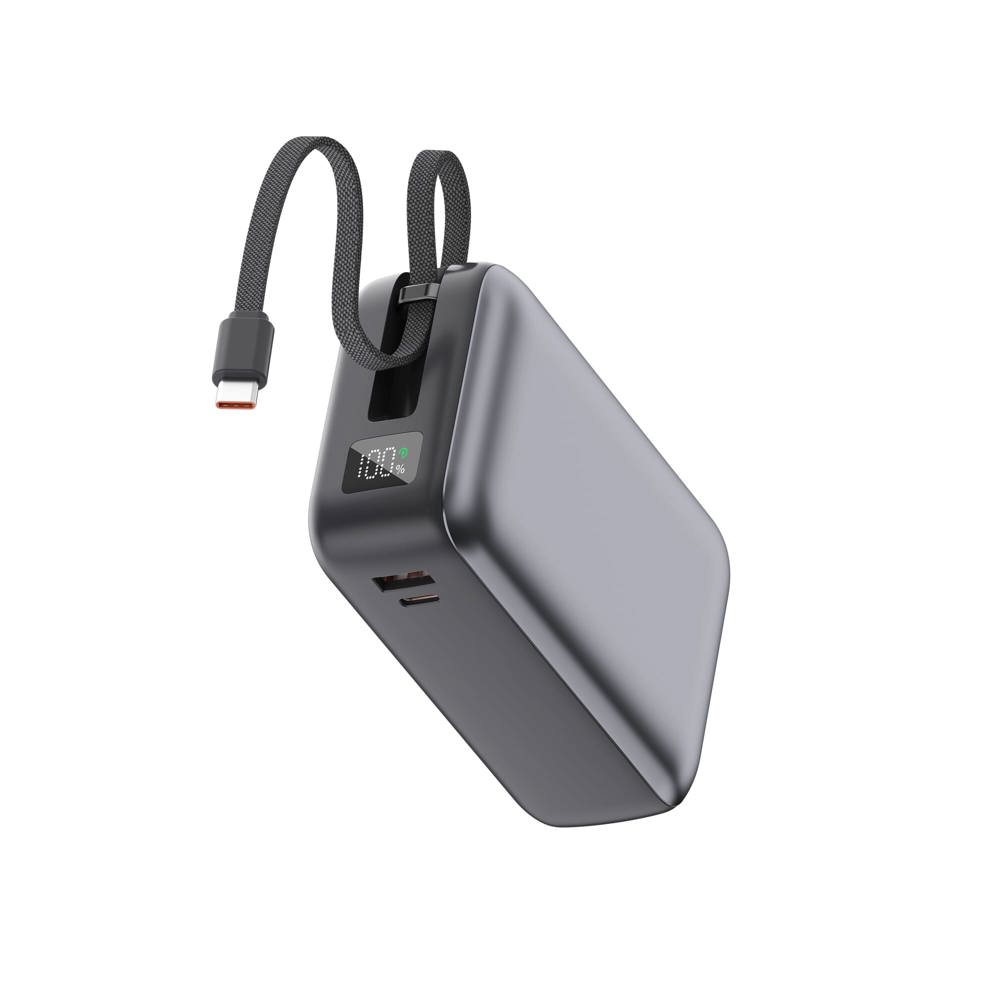 Nova Laptop 65W Powerbank met ingebouwde USB-C kabel 30000 mAh