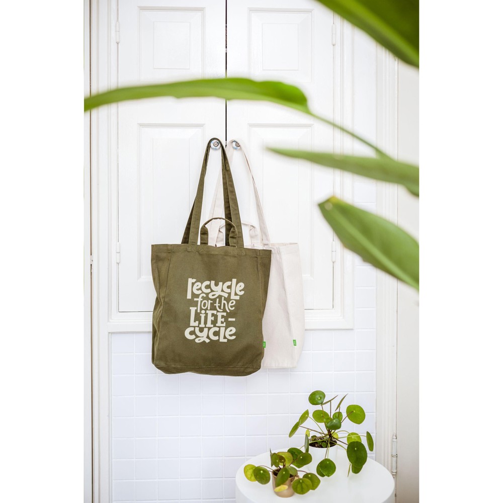 Organic Cotton Canvas Tote Bag Natural (280 g/m²) tas