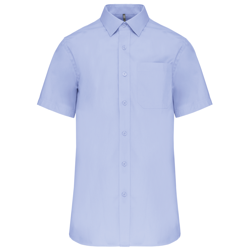 K543C - Heren poplin overhemd korte mouwen